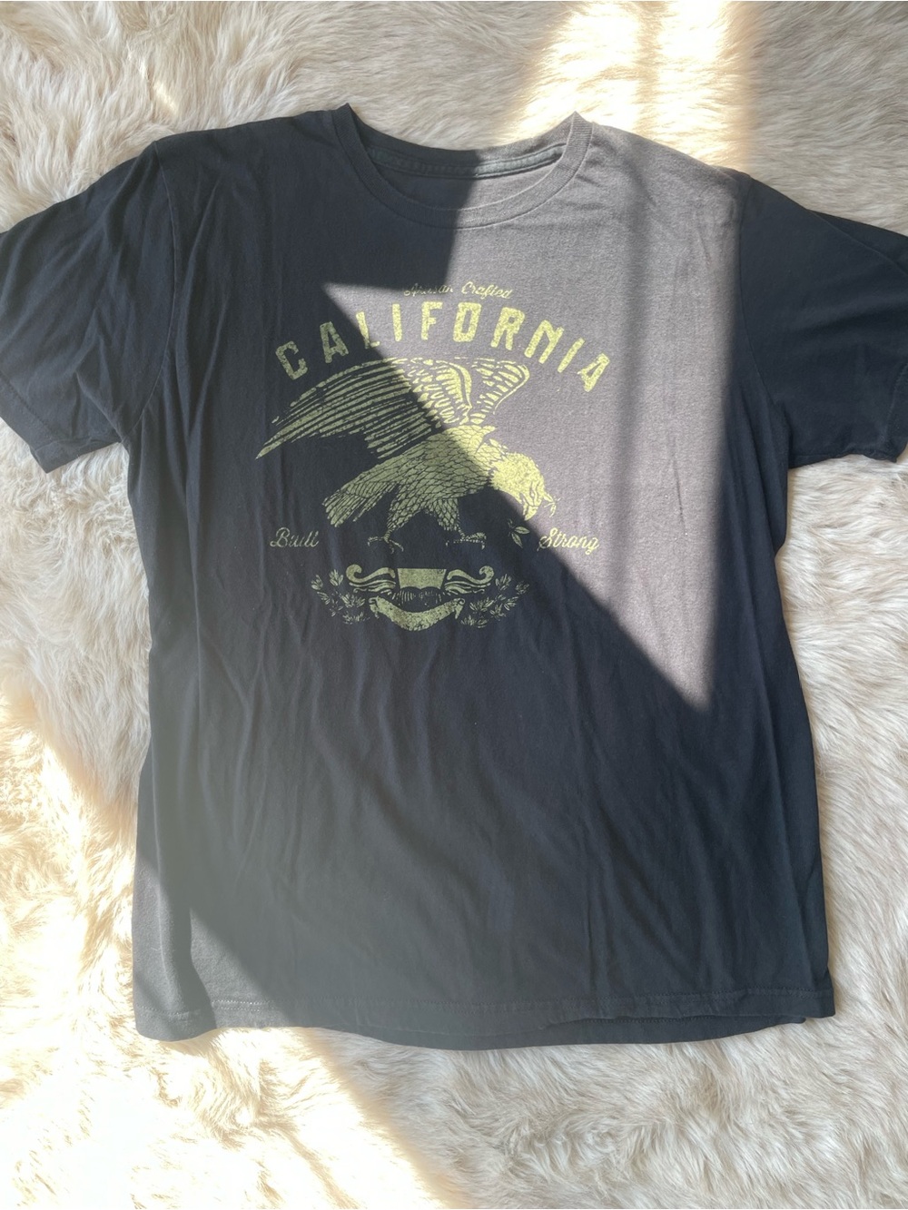 Levi's Black Tee with Yellow California Eagle Graphic